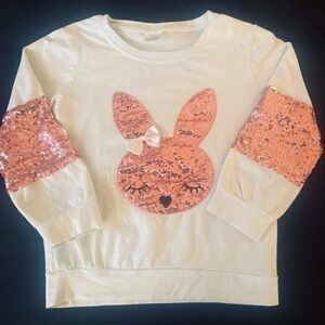 Girls Glitter Bunny Shirt